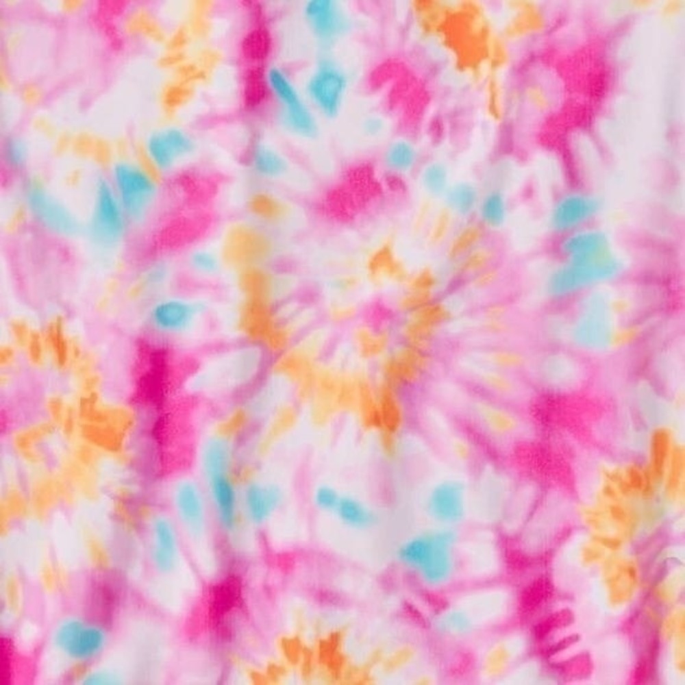 Speedo Girls Bathing Suit Pink Tie Dye Size Large 12/14 Athletic Swimsuit NWT - Picture 4 of 5